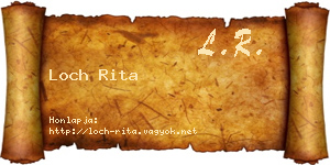 Loch Rita névjegykártya